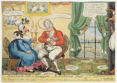 Nosing the Nob ved Ramsgate, 1821 af George Cruikshank