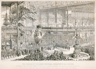 Åbning af den store udstilling, Crystal Palace, Hyde Park, London, 1851 af George Cruikshank