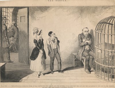 Tavle VIII, Flasken har gjort sit arbejde af George Cruikshank