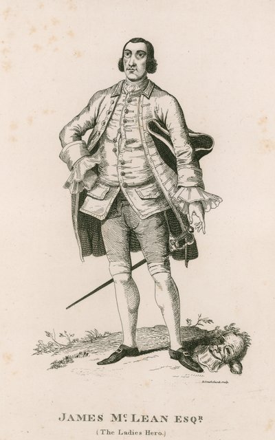 Portræt af James McLean (The Ladies Hero) af George Cruikshank