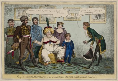 Kongelig nedladenhed eller, en udenrigsminister forbløffet! - april 1817 - 15. september af George Cruikshank