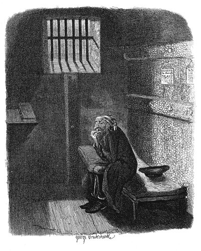 Scene fra Oliver Twist af Charles Dickens, 1837 af George Cruikshank