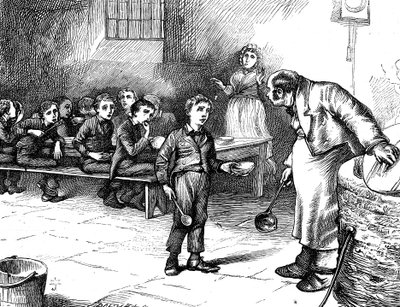 Scene fra Oliver Twist af Charles Dickens, 1871 af George Cruikshank