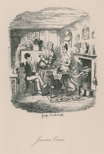 Scene i Londons liv: Jemima Evans af George Cruikshank