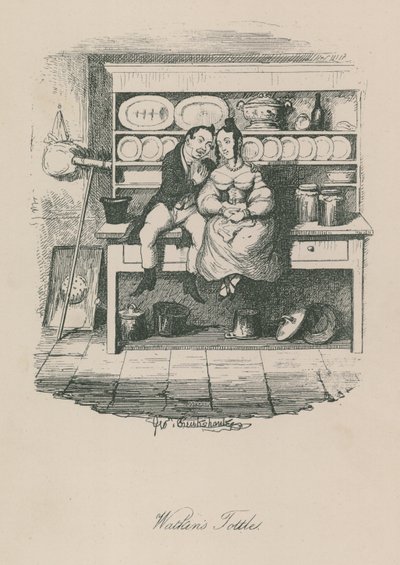 Scene i Londons liv: Watkins Tottles af George Cruikshank