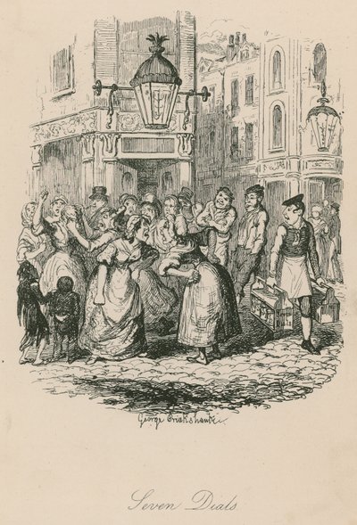 Seven Dials, London af George Cruikshank
