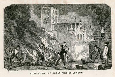 Oprører den store brand i London af George Cruikshank