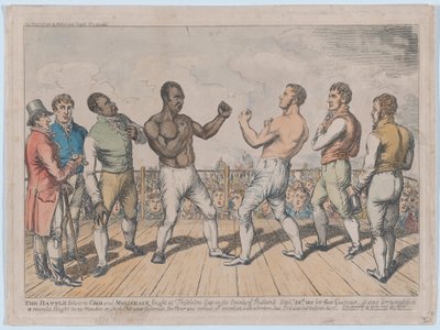 Slaget mellem Cribb og Molineaux, 28. september 1811, 3. oktober 1811., 3. oktober 1811. af George Cruikshank