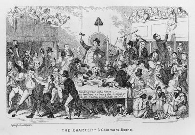 The Charter, A Commons Scene (gravering) af George Cruikshank