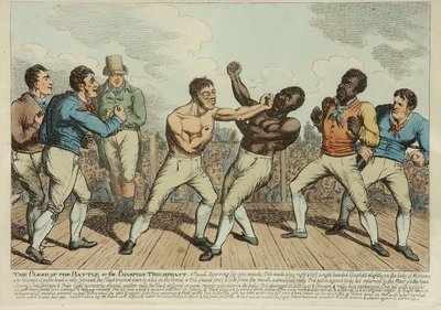 The Close of the Battle Triumphant (farvet radering) af George Cruikshank