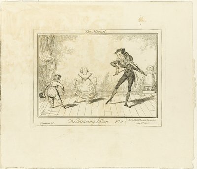 Dancelektionen, del 2: Minuet af George Cruikshank