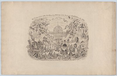Spredningen af alle nationers værker fra den store udstilling af 1851, 1851., 1851. af George Cruikshank