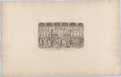Den første Shilling-dag, der går ind, 1851., 1851. af George Cruikshank