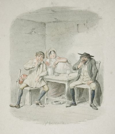 Jøden og Morris Bosle begynder at forstå hinanden af George Cruikshank