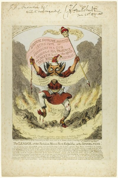 Lederen af den blodrøde republik i Paris af George Cruikshank
