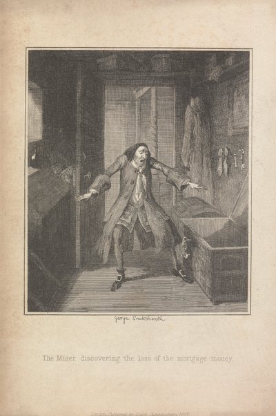 Gnæderen opdager tabet af realkreditpengene af George Cruikshank