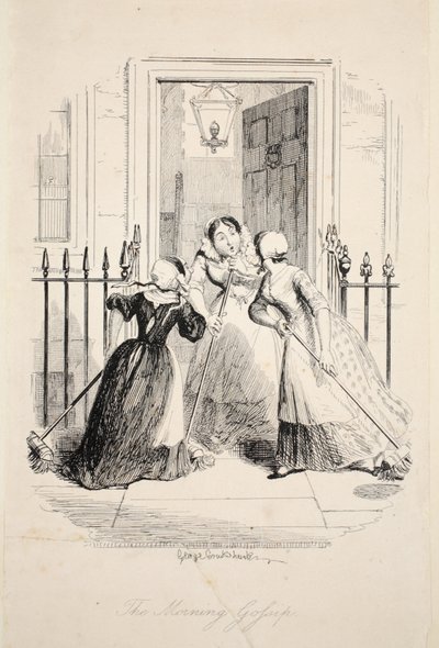 The Morning Gossip, fra The Greatest Plague of Life, pub. 1847 af George Cruikshank