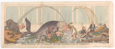 Hvalprinsen eller fiskeren ved anker, 1. maj 1812. af George Cruikshank