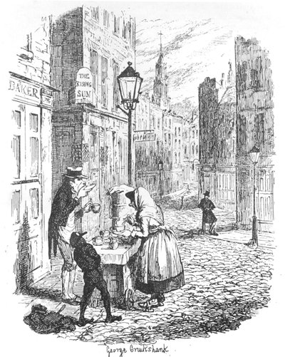 Gaderne - Morgen, c1900 af George Cruikshank