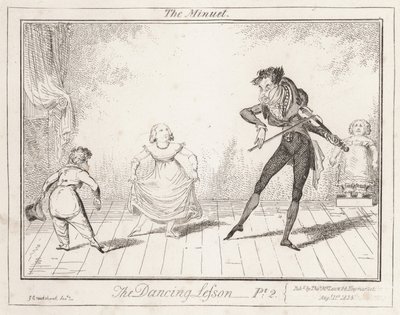 Dansetimen: Menuetten af George Cruikshank