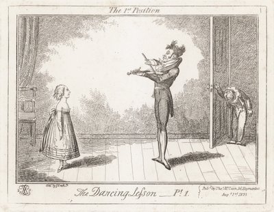 Dansetimen: den første stilling af George Cruikshank
