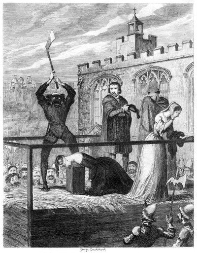 Henrettelsen af Lady Jane Grey, 1554 1840 af George Cruikshank