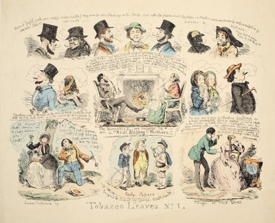 Tobaksblade nr. 1, udb. 1851. af George Cruikshank