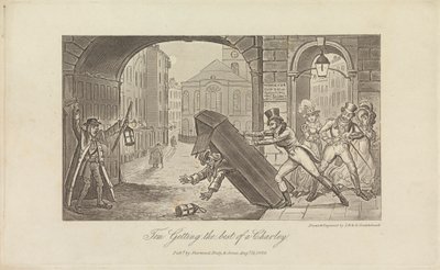 Tom får det bedste af en Charley af George Cruikshank