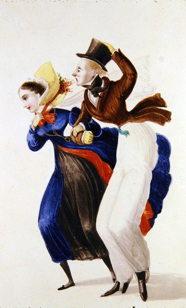 Vintermode (akvarel på papir) af George Cruikshank