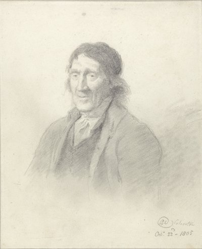 Portræt af en mand, 1805 (grafit med blæk på papir) af George Dance