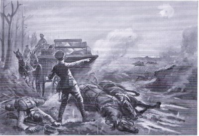 Korporal Ashworth reorganiserer sin transportkolonne under kraftig beskydning (tildelt DCM) af George Derville Rowlandson
