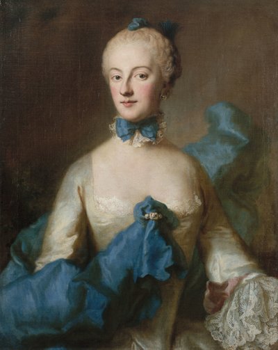 Hertuginde Maria Anna Josepha af Bayern 1734-1776, markgrevin af Baden-Baden, c.1750. af George Desmarées