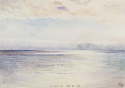 I San Remo, den 30. december 1877 (wc på papir) af George Douglas Tinling
