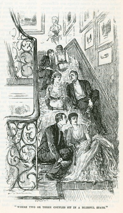 At sidde det ud (gravering) af George Du Maurier