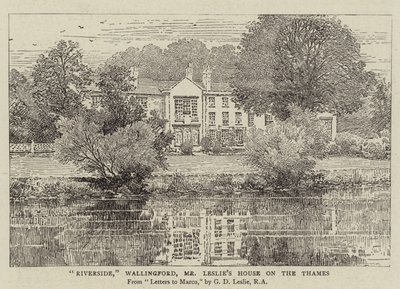Riverside, Wallingford, hr. Leslies hus ved Themsen af George Dunlop Leslie