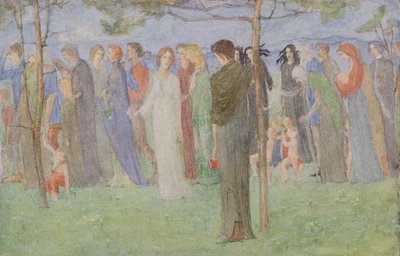 En procession, ca. 1898 (akvarel) af George Dutch Davidson