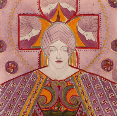 Studie [til dekorativt panel], ca. 1898-1901 (akvarel) af George Dutch Davidson