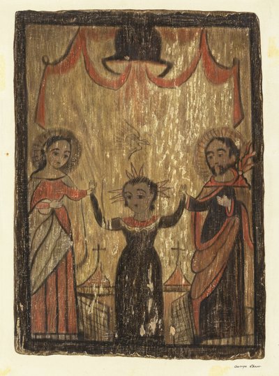 Retablo - Den hellige familie, ca. 1938. af George E. Rhone
