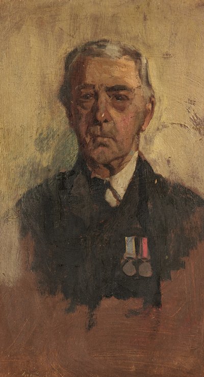 Portræt af B. Baxter, 90. og 41., ca. 1920 (olie på panel) af George Edmund Butler