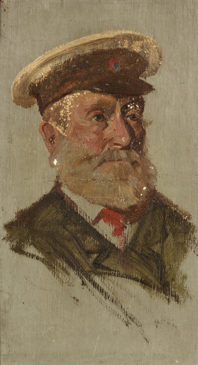 Portræt af C. Dent, 39., ca. 1920 (olie på panel) af George Edmund Butler