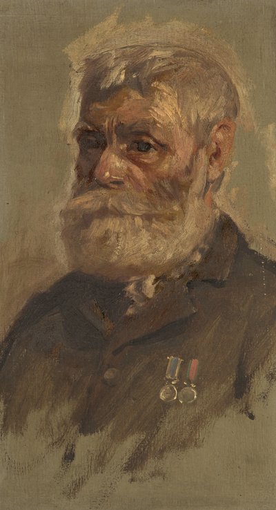 Portræt af G. Sandford, 28., ca. 1920 (olie på panel) af George Edmund Butler