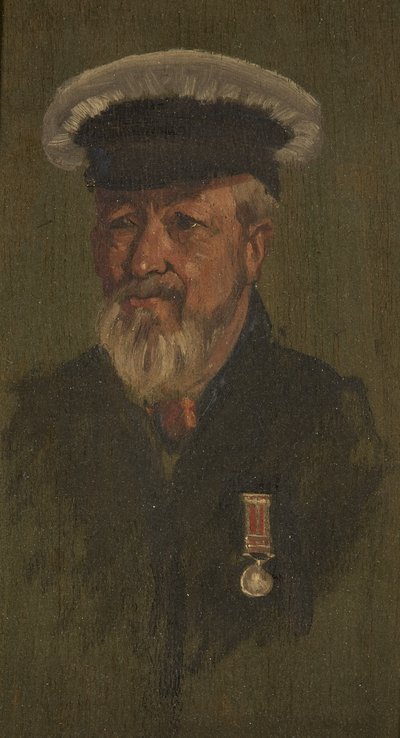 Portræt af R. Coombs, M.T., ca. 1920 (olie på panel) af George Edmund Butler