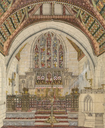 Design til polykromatisk udsmykning af en kirke af George Edmund Street