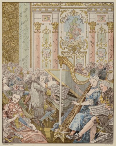 Scene fra La Dame de Gai-Fredon, af Quatrelles (Ernest L