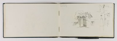 (Skitsebog) Gammel port nær Vevey/Frieburg/Schaffhausen af George Elbert Burr