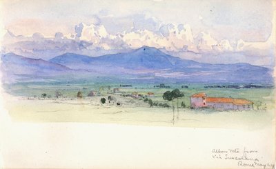 Alban-bjergene fra Via Tuscolana, Rom, 1900. af George Elbert Burr