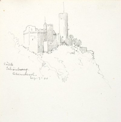 Schönburg Slot, Oberwesel af George Elbert Burr