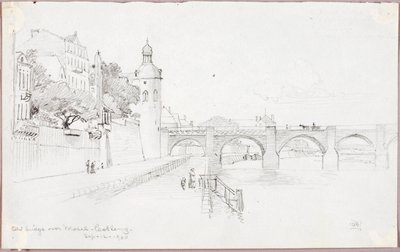 Den gamle bro over Mosel, Koblenz af George Elbert Burr