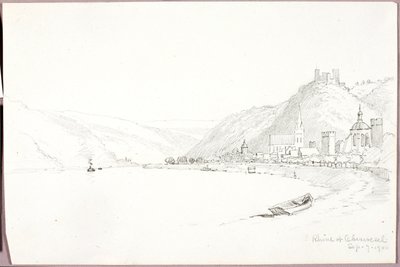 Rhinen ved Oberwesel af George Elbert Burr