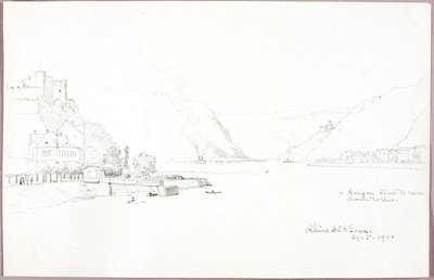 Rhinen ved St. Goar af George Elbert Burr